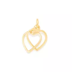 PINGENTE CORAÇÕES ROMMANEL BANHADO A OURO 18K - 540943