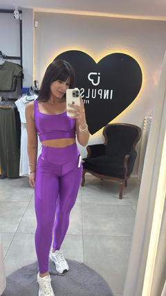 CONJUNTO EMPINA VISION GLOSSY PÚRPURA tam ú; 34 A 42 - (cópia) - InPulse Fitness