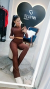 Calça Flare Anna - Cor Brown