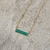 Colar terra minimal | Quartzo verde e turnalina verde - comprar online