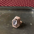 Anel Astral | Quartzo Rosa | Prata 950 com banho de ouro 18k vermelho