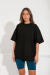 REMERA OVERSIZE LISA NEGRA - tienda online