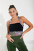 TOP COQUETTE DRACENA REVERSIBLE - NEGRO LISO en internet