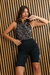 BIKER BALI CON BOLSILLOS - NEGRO + PLANTAS perla - ZOI WEAR