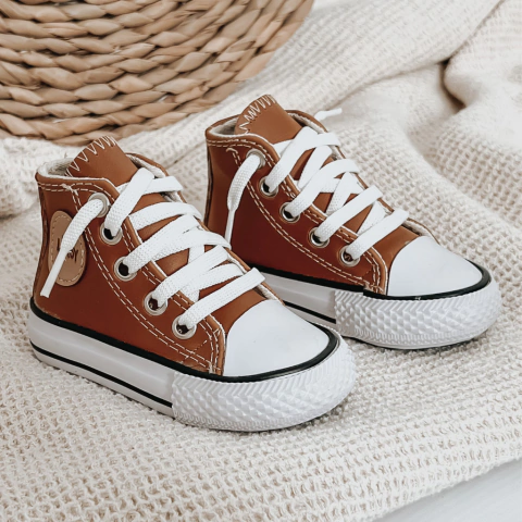 Zapatilla Star alta Camel - comprar online