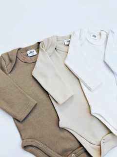 Set x 3 Bodys Básicos Interlock manga larga