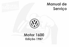 Manual de Reparação e Serviço Motor 1600 Volkswagen Fusca Ed. 1987