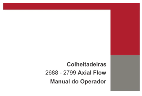 Manual do Operador para Colheitadeiras Case Axial Flow 2688 2799 - comprar online