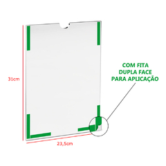 Kit 40 Display Parede Aviso A4 23,5x32cm - AZ Loja