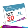 KIT 30 DISPLAY DE BANCADA L - A6 HORIZONTAL 15X10CM