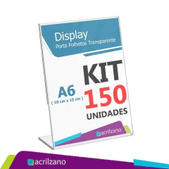 DISPLAY DE BANCADA L - A6 VERTICAL 10X15CM - 150 UNIDADES