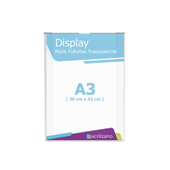 Display Suporte Folha A3 Para Parede + Fita Kit 70 Unidades