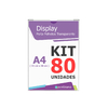 Display de Parede Simples Moldado Vertical A4 - 21x30CM Kit/80 - comprar online