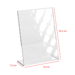 DISPLAY DE BANCADA L - A5 VERTICAL 15X21CM Kit/39 na internet