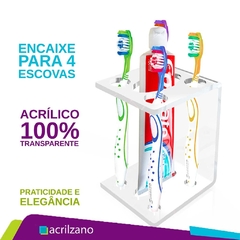 Suporte de Escova de Dentes em Acrilico com 5 Furos na internet