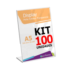 Display Acrilico Porta Retrato L A5 15x21 Kit/100 - comprar online