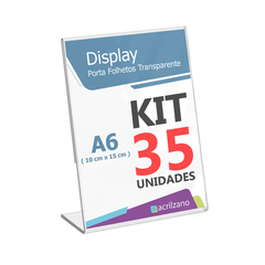 Display Acrilico Porta Retrato L A6 10x15 Kit/35