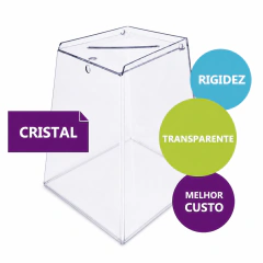 URNA PIRAMIDAL 30CM TRANSPARENTE na internet