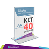 Kit 40 Display de Mesa T - A6 VERTICAL 10x15CM