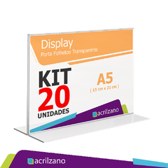 Kit 20 Display de Mesa T - A5 Horizontal 15x21CM