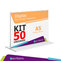 Kit 50 Display de Mesa T - A5 Horizontal 15x21CM