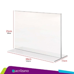 Display de Mesa T - A4 Horizontal 30cmx21cm - AZ Loja