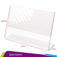 DISPLAY DE BANCADA L - A6 HORIZONTAL 15X10CM - 200 UNIDADES - AZ Loja
