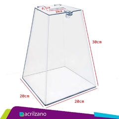 URNA PIRAMIDAL 30CM TRANSPARENTE - loja online