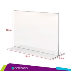 KIT 50 Display de Mesa T - A6 Horizontal 15x10CM - AZ Loja