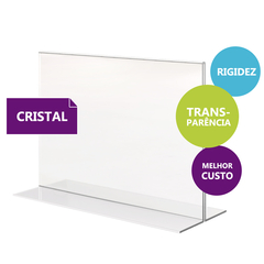 KIT 200 DISPLAY DE BANCADA T - A4 HORIZONTAL 21X30CM - comprar online