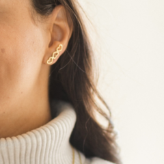 Ear cuff de coração liso