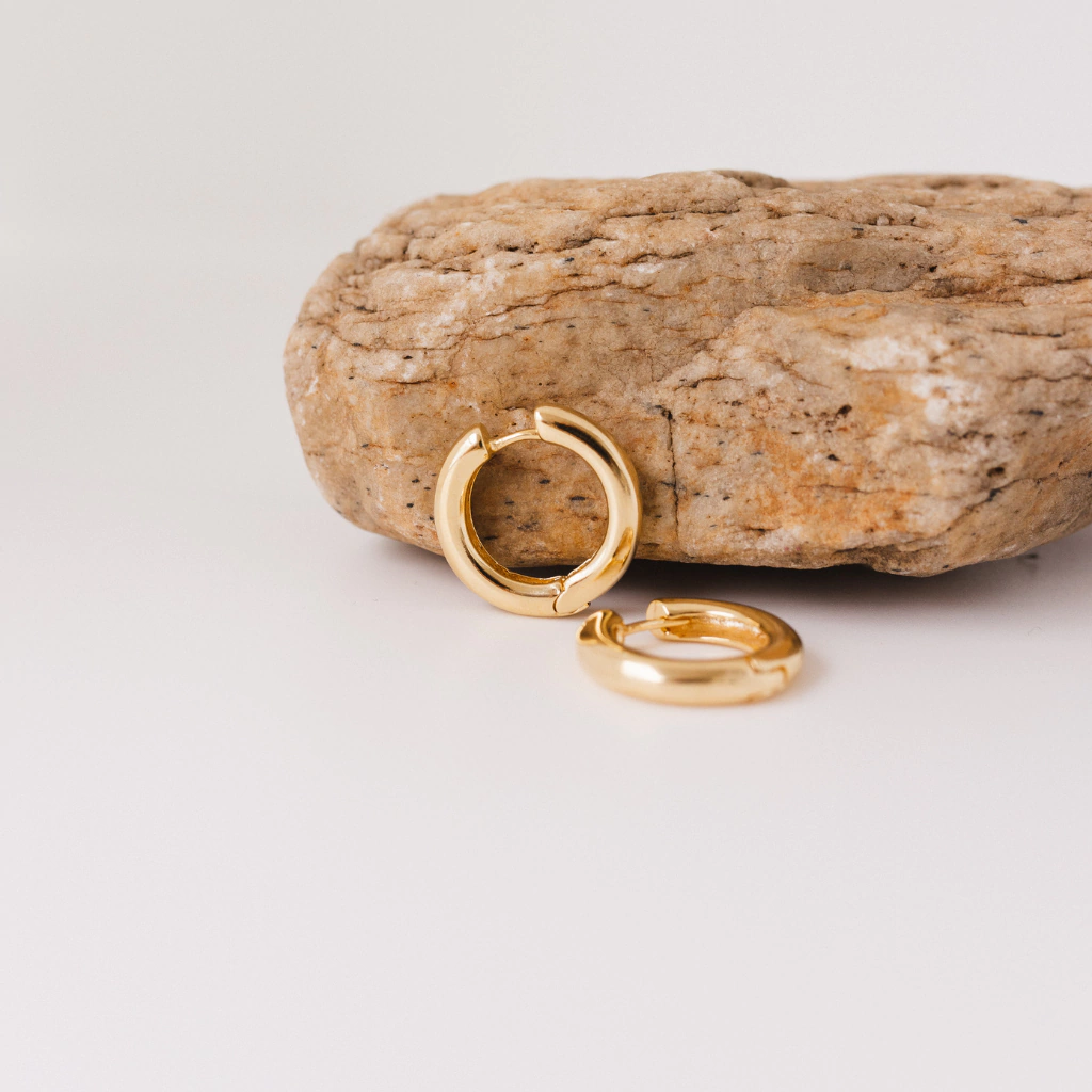 Argola Basic Banhada a Ouro 18k Hipoalergênica