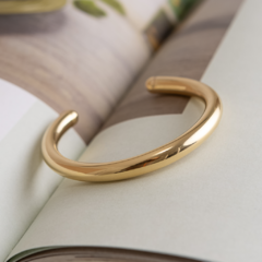Bracelete Tubular Ajustável Banhado a Ouro 18k Hipoalergênico