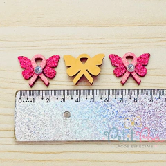 ADESIVO PET OUTUBRO ROSA BORBOLETA - BANHO E TOSA (20 UNIDADES) - comprar online