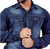 Camisa de jean entallada manga larga - OYM INDUMENTARIA