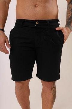 Bermuda Masculina Sarja Detalhe De Pinças Frontal, Revesst Jeans. 0000056 - Revesst Jeans