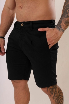Bermuda Masculina Sarja Detalhe De Pinças Frontal, Revesst Jeans. 0000056 - loja online
