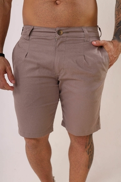 Bermuda Masculina Sarja Detalhe De Pinças Frontal, Revesst Jeans. 0000056 na internet