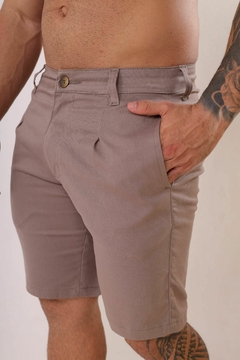 Bermuda Masculina Sarja Detalhe De Pinças Frontal, Revesst Jeans. 0000056 - Revesst Jeans