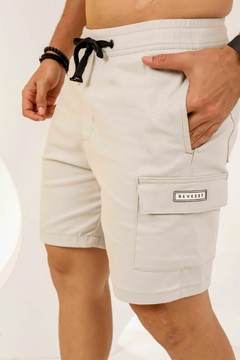Short Mauricinho Sarja Detalhe De Bolso Cargo Revesst Jeans. 0000044 - comprar online
