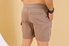 Bermuda Short Mauricinho Sarja Com Lycra, Detalhe De Bolso Cargo, Revesst Jeans. 0000034 na internet