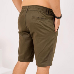 Imagem do Bermuda Masculina Short Sarja Com Lycra, Com Detalhe De Cos De Elástico, Revesst Jeans. 0000023