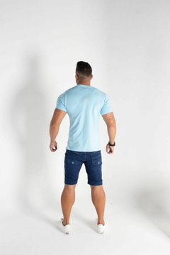 Bermuda Jeans Masculina Com Lycra, Detalhe De Bolso diferenciado, Revesst Jeans. 0000026 - Revesst Jeans