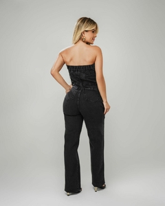 Macacão Jeans Feminino Sem Lycra Tomara que Caia, Patanlona, Revesst Jeans. 41311 na internet