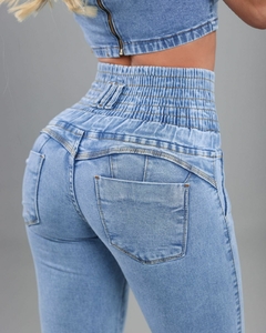Calça Jeans Feminina Lipo Modeladora, Cós alto Empina Bumbum Strech Chapa Barriga, Revesst Jeans. 39904 - loja online