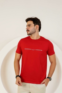 Camiseta Básica Estampa Revesst, Detalhe Fenda Fio 30.1 Premium Camisa Blusa Revesst Jeans. 0000403 - Revesst Jeans