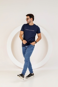 Calças Jeans Masculina Com Lycra, Detalhes Nos Bolsos. Revesst jeans 0000102 na internet