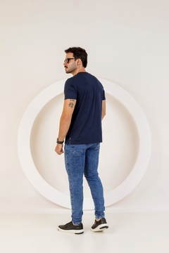 Calças Jeans Masculina Com Lycra, Detalhes Nos Bolsos. Revesst jeans 0000102 - loja online