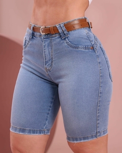 Pedal Jeans Feminino Com Lycra, Cintura Alta Acompanha Cinto, Revesst Jeans. 41092