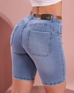 Pedal Jeans Feminino Com Lycra, Cintura Alta Acompanha Cinto, Revesst Jeans. 41092 na internet